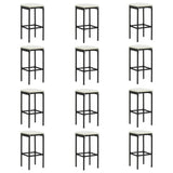 16 Piece Garden Bar Set with Cushions Poly Rattan Black
