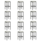 16 Piece Garden Bar Set with Cushions Poly Rattan Black - Close-Up Angle