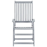 Garden Reclining Chairs 6 pcs with Cushions Solid Acacia Wood