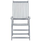 Garden Reclining Chairs 6 pcs with Cushions Solid Acacia Wood