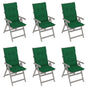 Garden Reclining Chairs 6 pcs with Cushions Solid Acacia Wood