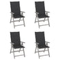 Garden Reclining Chairs 4 pcs with Cushions Solid Acacia Wood