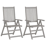 Garden Reclining Chairs 4 pcs with Cushions Solid Acacia Wood