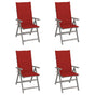 Garden Reclining Chairs 4 pcs with Cushions Solid Acacia Wood