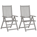 Garden Reclining Chairs 4 pcs with Cushions Solid Acacia Wood