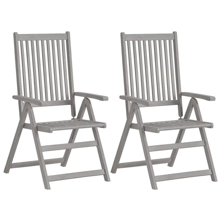 Garden Reclining Chairs 4 pcs with Cushions Solid Acacia Wood