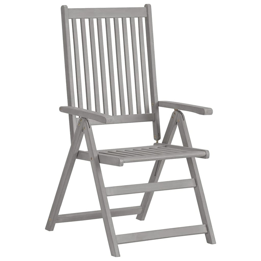 Garden Reclining Chairs 4 pcs with Cushions Solid Acacia Wood