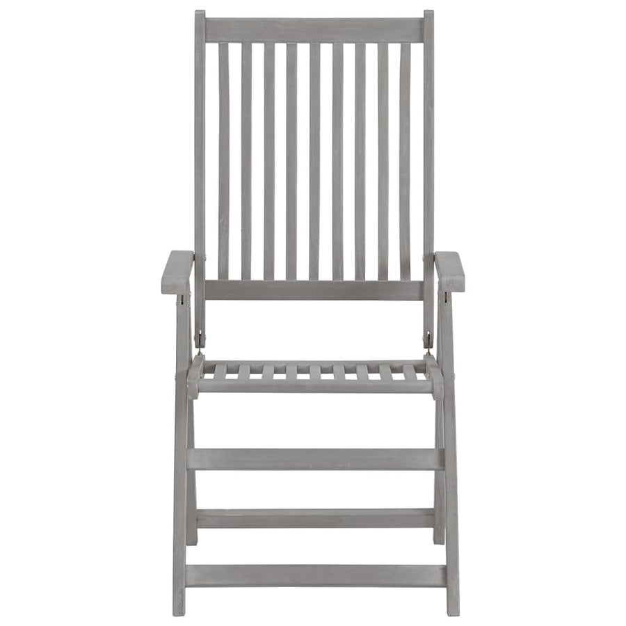 Garden Reclining Chairs 4 pcs with Cushions Solid Acacia Wood