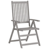 Garden Reclining Chairs 4 pcs with Cushions Solid Acacia Wood
