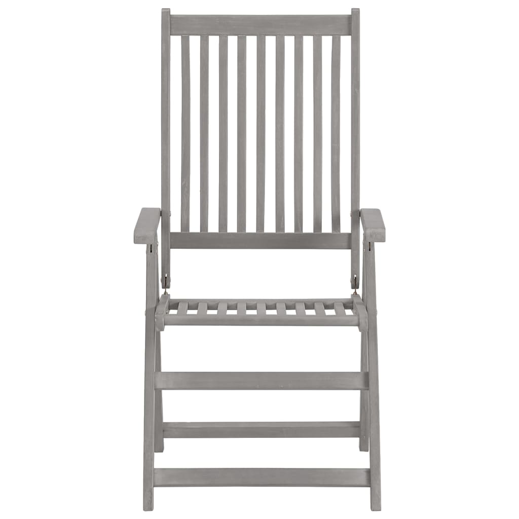 Garden Reclining Chairs 4 pcs with Cushions Solid Acacia Wood