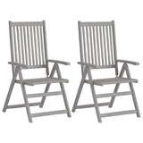 Garden Reclining Chairs 4 pcs with Cushions Solid Acacia Wood
