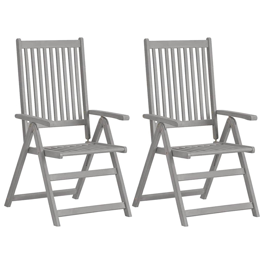 Garden Reclining Chairs 4 pcs with Cushions Solid Acacia Wood