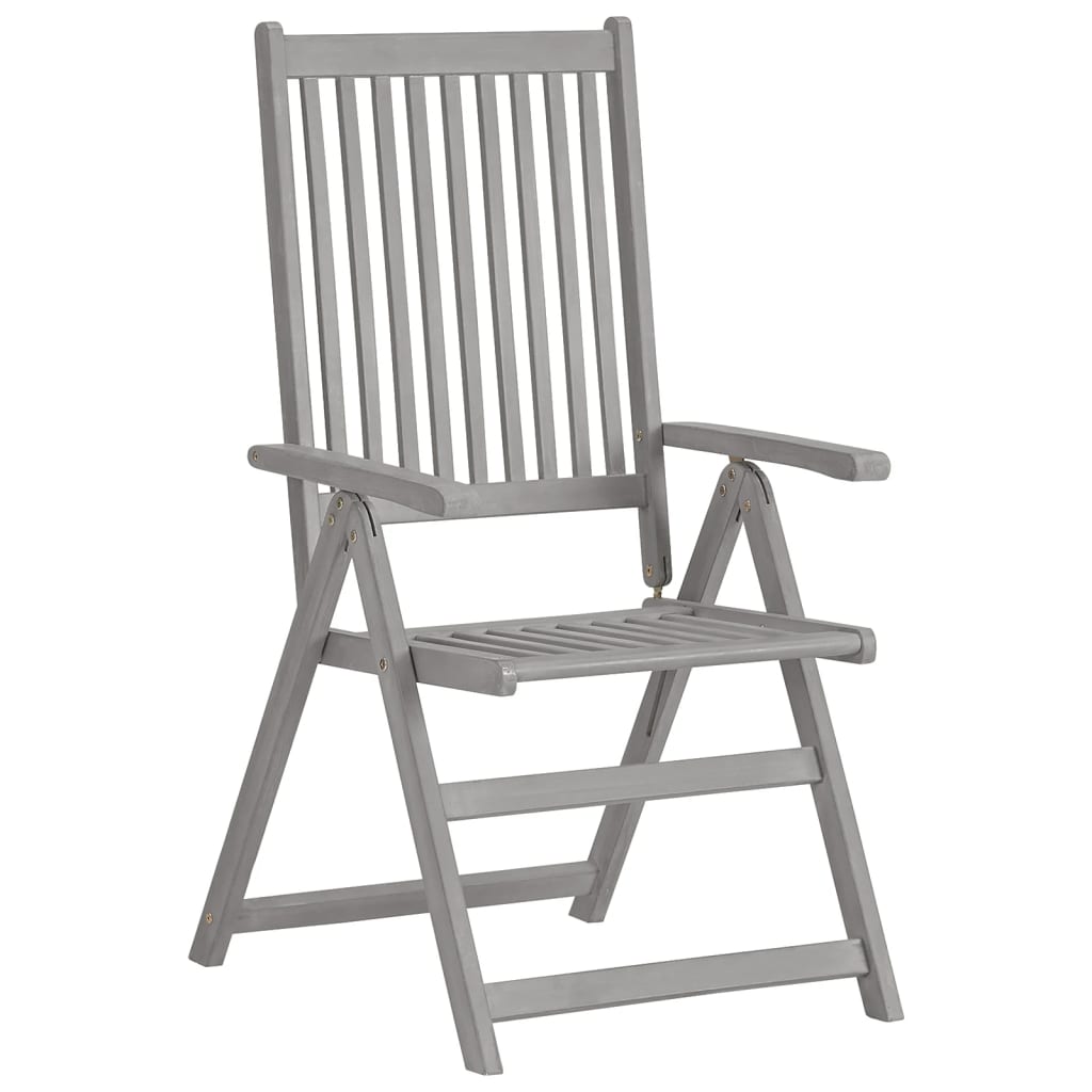 Garden Reclining Chairs 4 pcs with Cushions Solid Acacia Wood