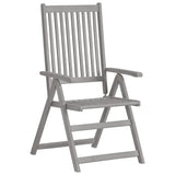 Garden Reclining Chairs 4 pcs with Cushions Solid Acacia Wood