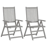 Garden Reclining Chairs 4 pcs with Cushions Solid Acacia Wood