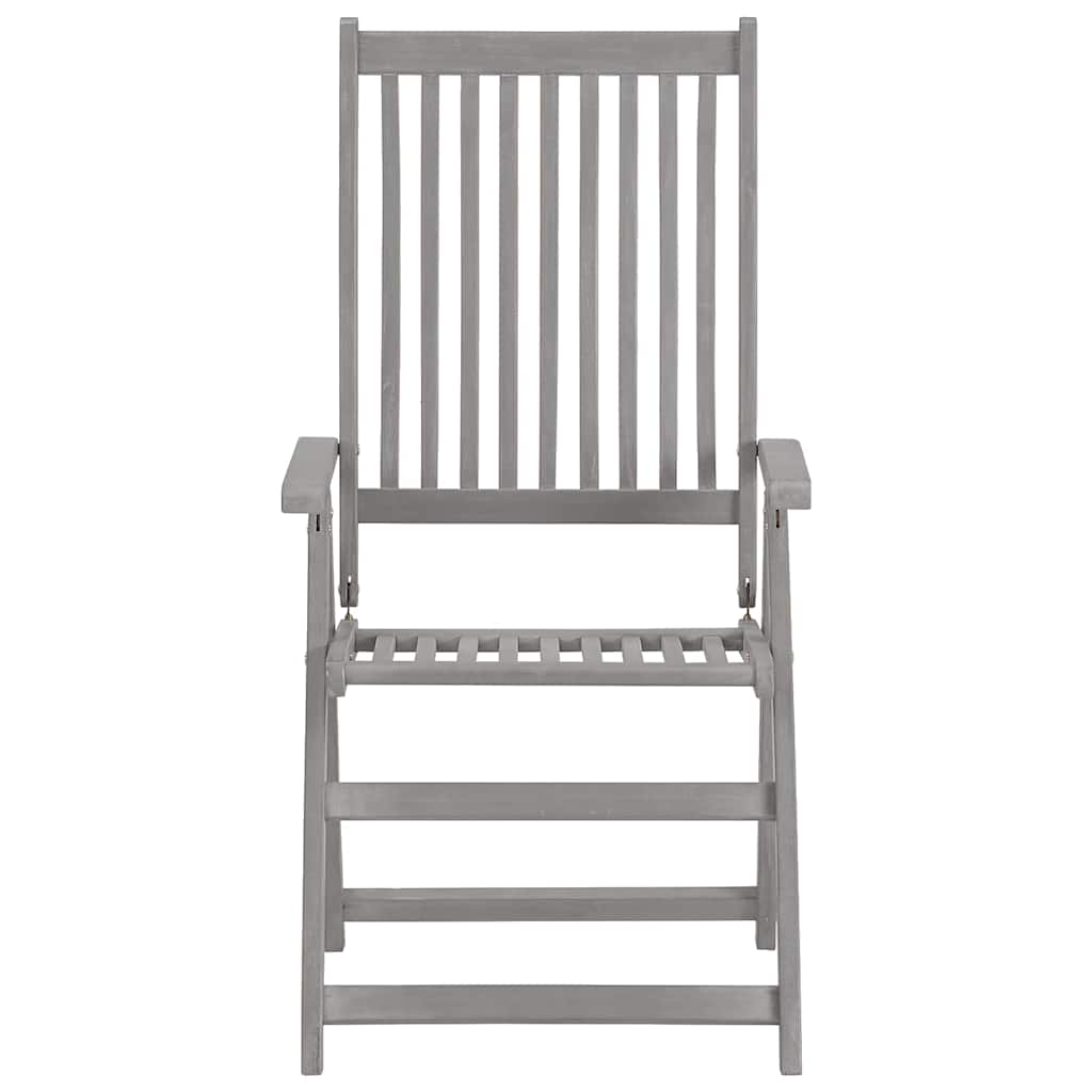 Garden Reclining Chairs 4 pcs with Cushions Solid Acacia Wood