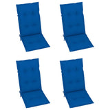 Garden Reclining Chairs 4 pcs with Cushions Solid Acacia Wood - Rear View