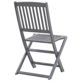 Folding Outdoor Chairs 6 pcs with Cushions Solid Acacia Wood