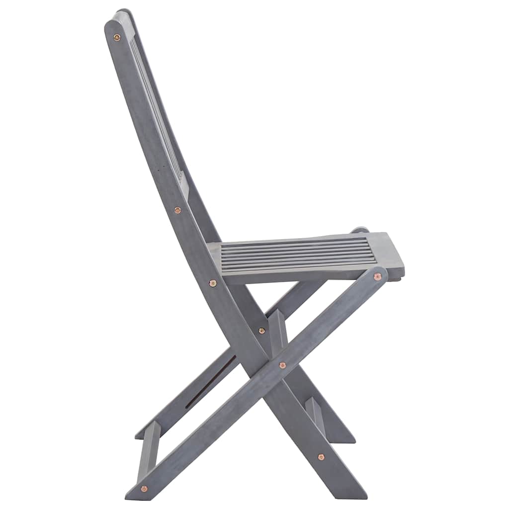 Folding Outdoor Chairs 6 pcs with Cushions Solid Acacia Wood