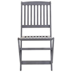 Folding Chairs 6 pcs with Cushions Solid Acacia Wood