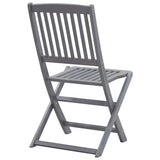 Folding Outdoor Chairs 6 pcs with Cushions Solid Acacia Wood - Close-Up Angle
