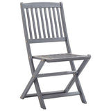 Folding Chairs 6 pcs with Cushions Solid Acacia Wood