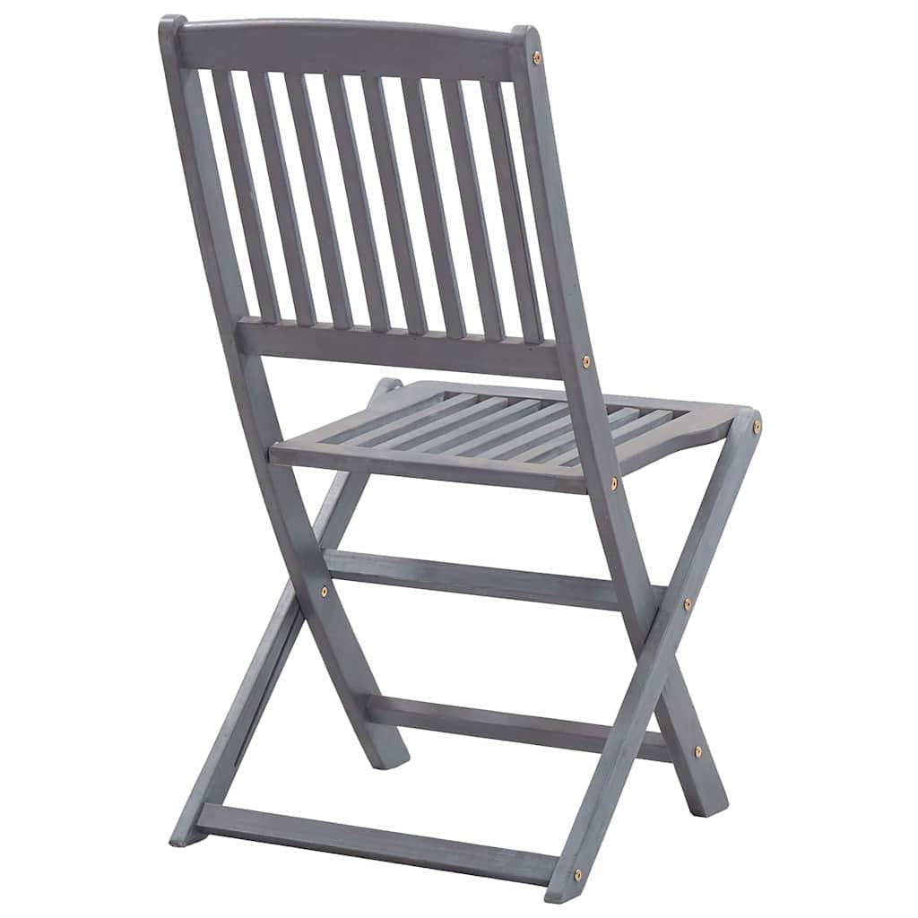 Folding Chairs 6 pcs with Cushions Solid Acacia Wood