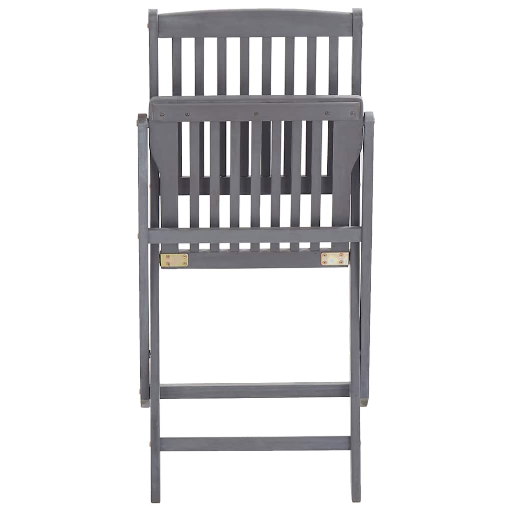 Folding Chairs 6 pcs with Cushions Solid Acacia Wood