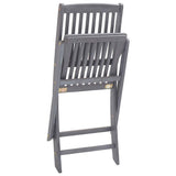 Folding Chairs 6 pcs with Cushions Solid Acacia Wood