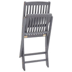 Folding Chairs 6 pcs with Cushions Solid Acacia Wood