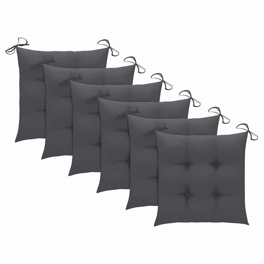 Folding Chairs 6 pcs with Cushions Solid Acacia Wood