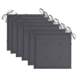 Folding Garden Chairs 6 pcs with Cushions Solid Wood Acacia - Extra Image