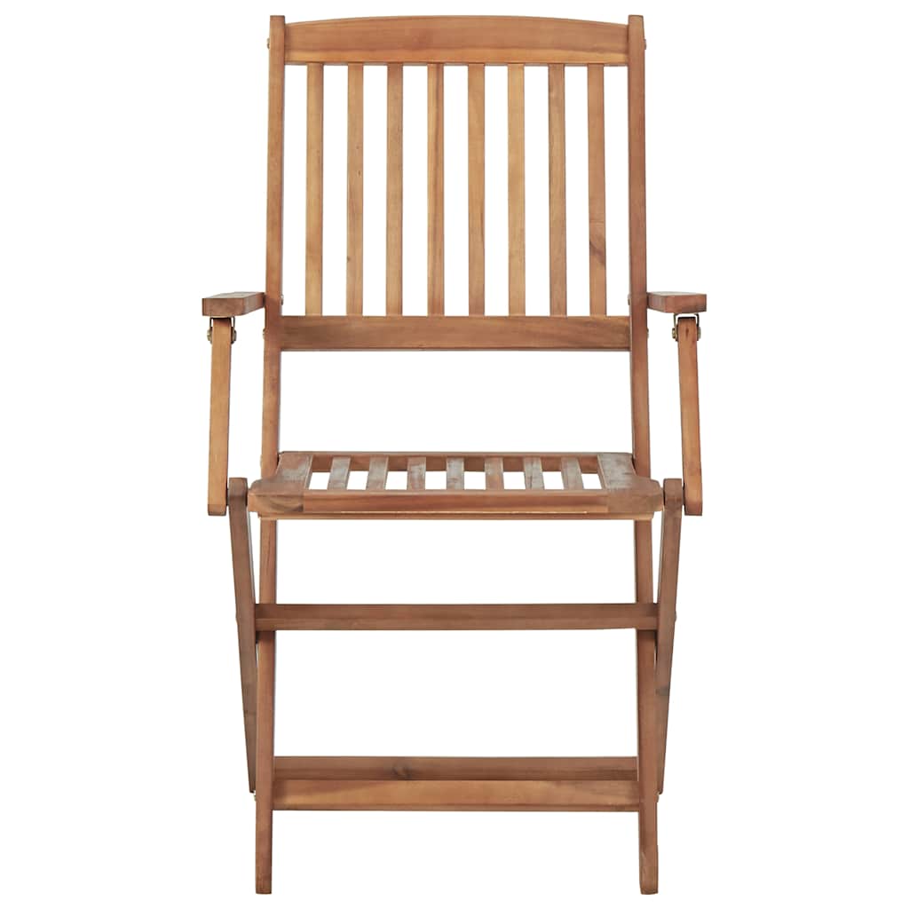 Folding Chairs 6 pcs with Cushions Solid Acacia Wood