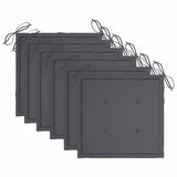 Folding Garden Chairs 6 pcs with Cushions Solid Wood Acacia - Extra Image