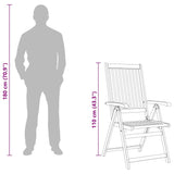 Folding Garden Chairs 4 pcs Solid Acacia Wood - Extra Image