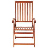 Folding Garden Chairs 4 pcs Solid Acacia Wood - Side View