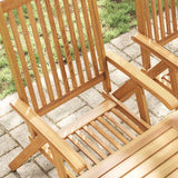 Folding Garden Chairs 4 pcs Solid Acacia Wood - Top-Down View