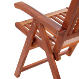 Folding Garden Chairs 4 pcs Solid Acacia Wood - Low Angle