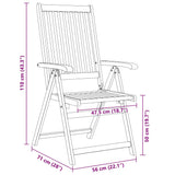 Folding Garden Chairs 4 pcs Solid Acacia Wood - Extra Image