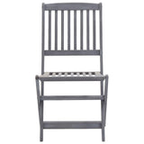Folding Outdoor Chairs 6 pcs Solid Acacia Wood