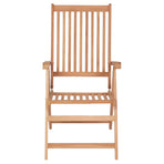 Reclining Folding Chairs 4 pcs Solid Teak Wood