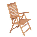 Reclining Garden Chairs 4 pcs Solid Teak Wood - Top-Down View