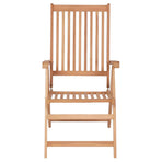 Reclining Folding Chairs 6 pcs Solid Teak Wood