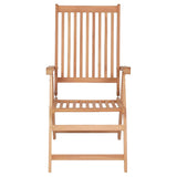 Reclining Garden Chairs 6 pcs Solid Teak Wood - Side View