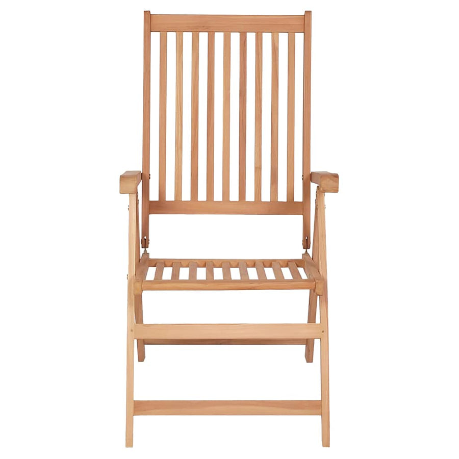 Reclining Folding Chairs 6 pcs Solid Teak Wood
