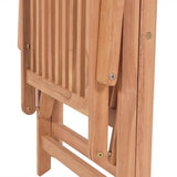 Reclining Garden Chairs 6 pcs Solid Teak Wood - Close-Up Angle