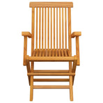 Folding Chairs 4 pcs Solid Teak Wood