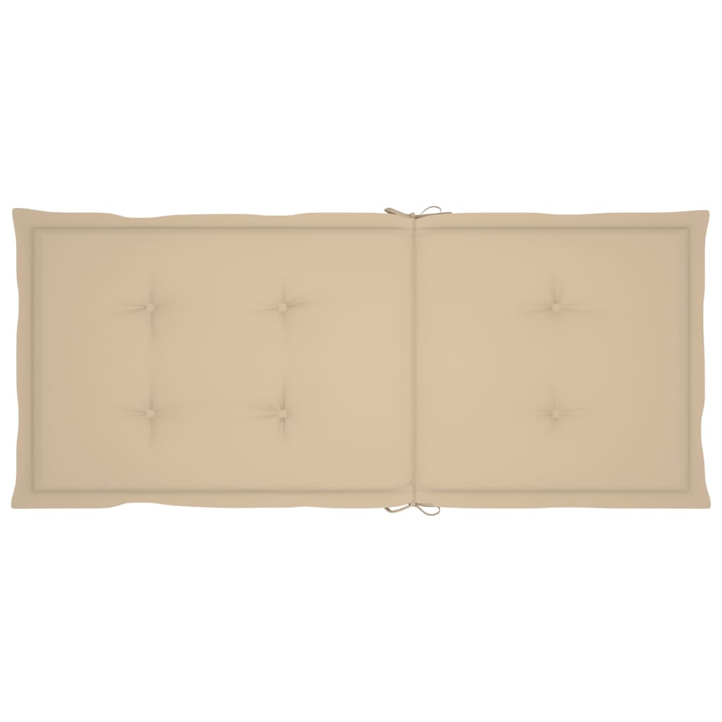 Garden Chairs 4 pcs with Beige Cushions Solid Teak Wood