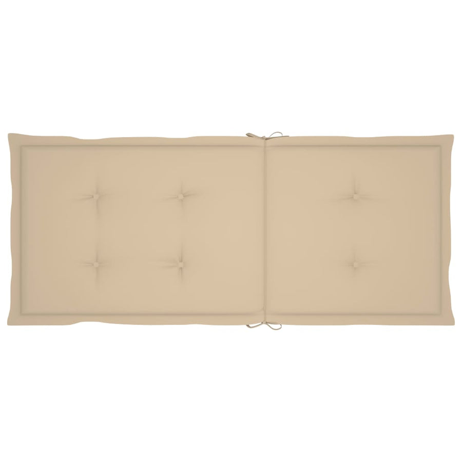 Folding Chairs 4 pcs with Beige Cushions Solid Teak Wood
