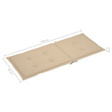 Garden Chairs 4 pcs with Beige Cushions Solid Teak Wood